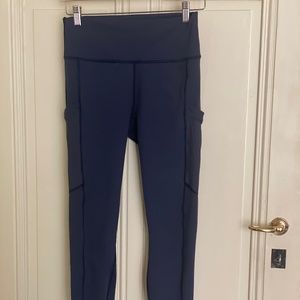 Fabletics Navy Blue Leggings with Pockets Size M